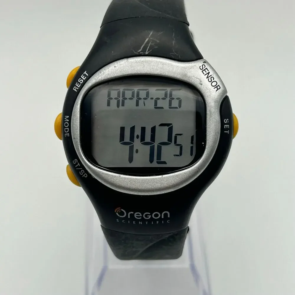 Oregon Scientific HR102 Heart Rate Monitor Watch in Black Working New Battery